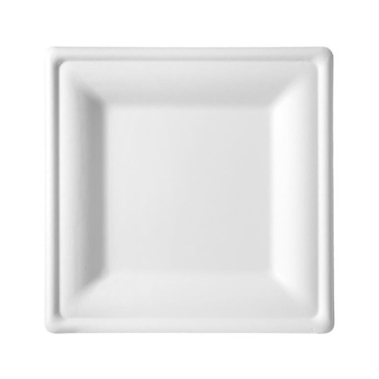 PIATTO QUADRATO POLPA DI CELLULOSA 26x26