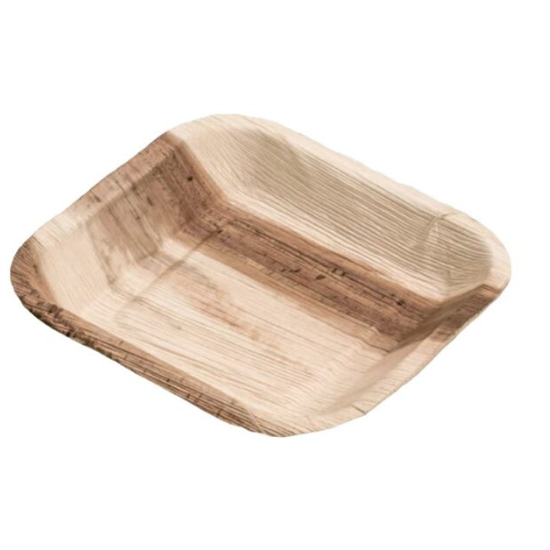 PIATTI IN FOGLIADI PALMA 18X18 CF. 25 PZ