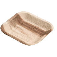 PIATTI IN FOGLIADI PALMA 18X18 CF. 25 PZ