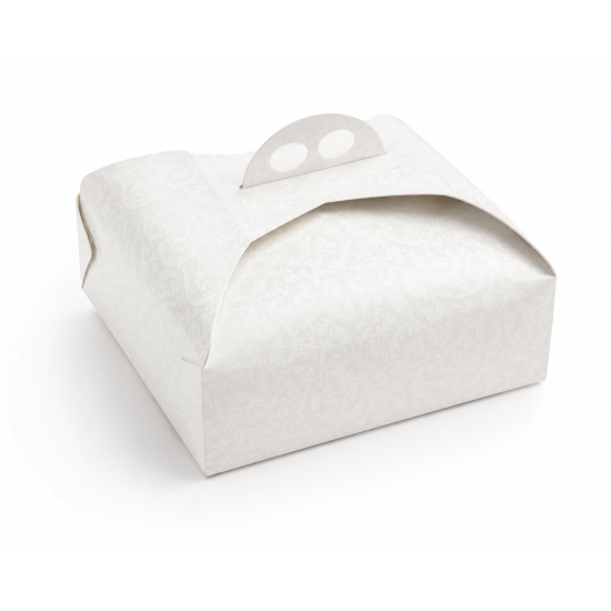 SCATOLA TORTA RAMAGE BIANCA 25X25