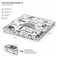 SCATOLA PIZZA 50X50 CF.50 PZ.