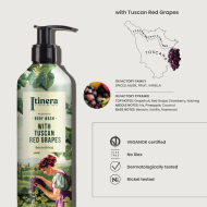FLACONE GEL DOCCIA ITINERA CON UVE ROSSE TOSCANE In Flacone Non Ricaricabile (370 ml)