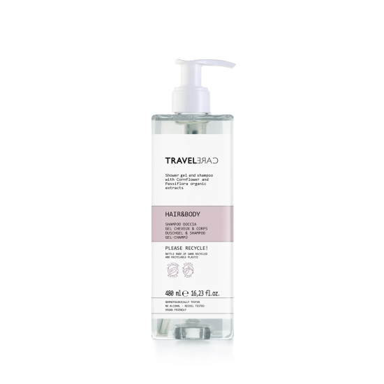 FLACONE SHAMPOO DOCCIA TRAVELCARE 480ML