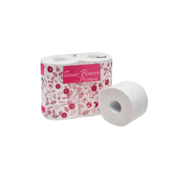 CARTA IGIENICA TISSU FLOWER PREMIUM CF.4 PZ