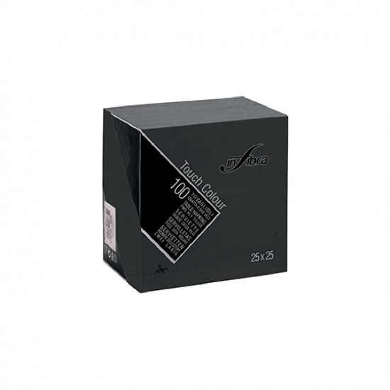 TOVAGLIOLO 25X25 NERO CF.100 PZ.