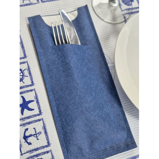 BUSTA PORTA POSATA VENEZIANA BLU CF125PZ